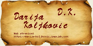Darija Koljković vizit kartica